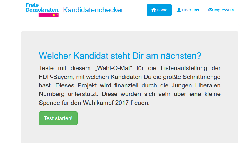 Screenshot Kandidatenchecker
