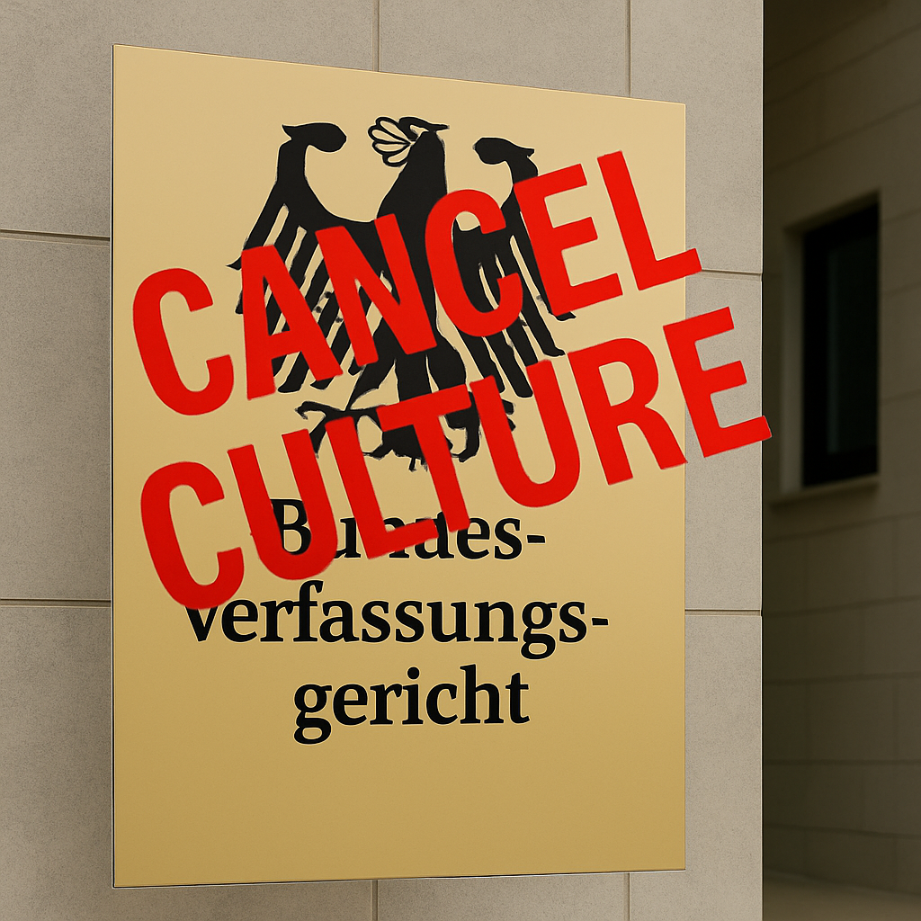 Symbolbild Cancel Culture am Bundesverfassungsgericht